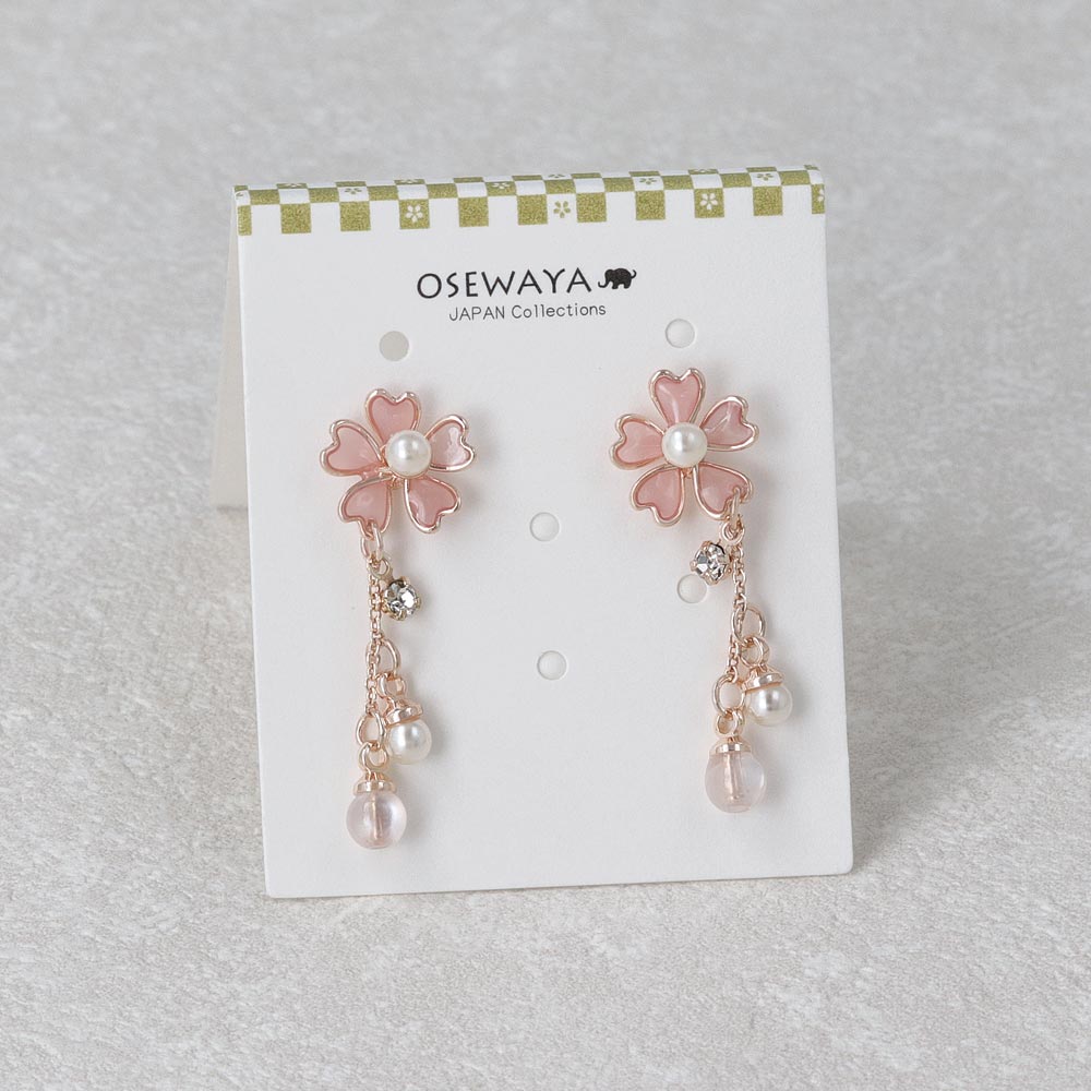Sakura Cluster Drop Earrings