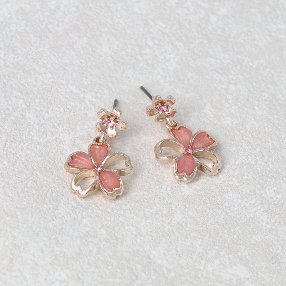 Hollow Sakura Souvenir Drop Earrings
