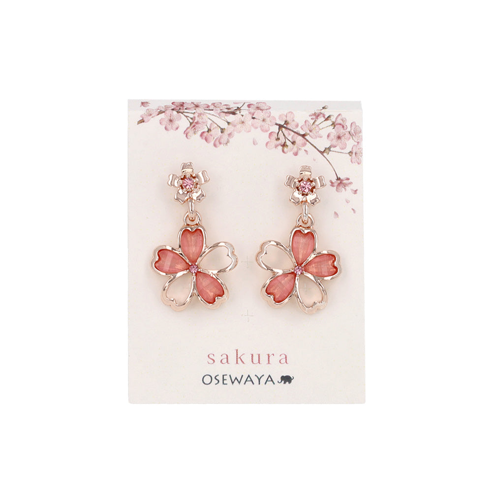 Hollow Sakura Souvenir Drop Earrings