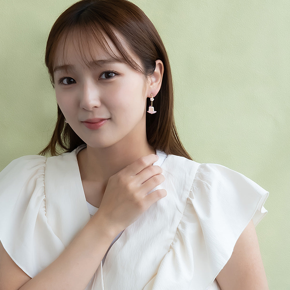 Sakura Cake Drop Earrings