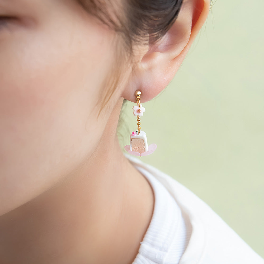 Sakura Cake Drop Earrings