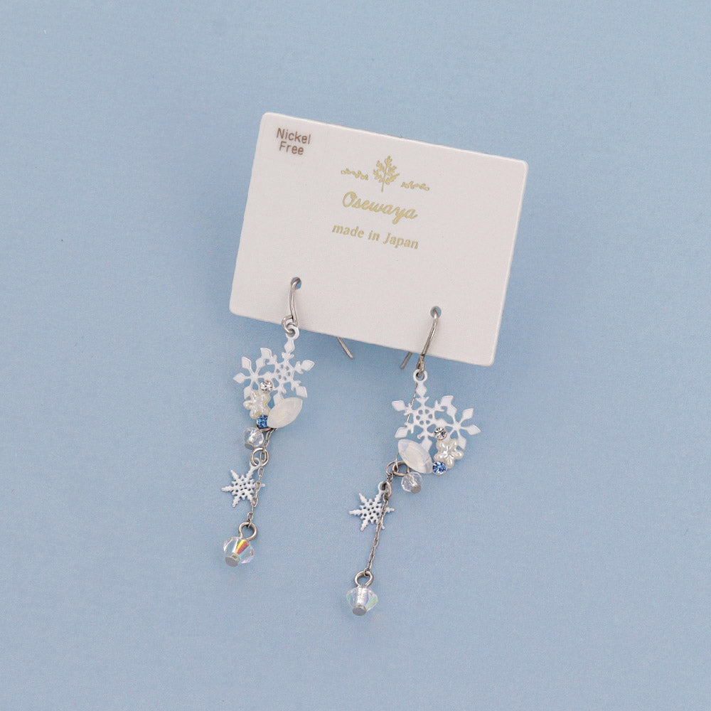 Snowflake Ornate Drop Earrings