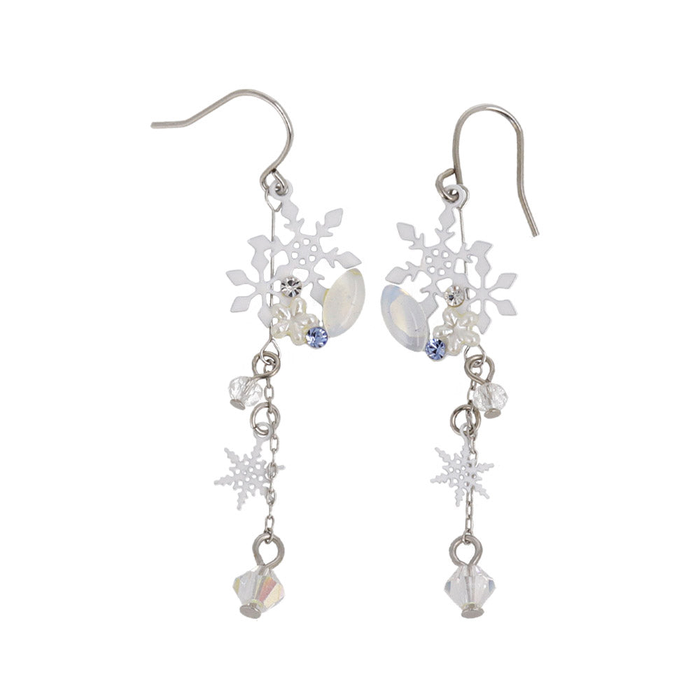 Snowflake Ornate Drop Earrings