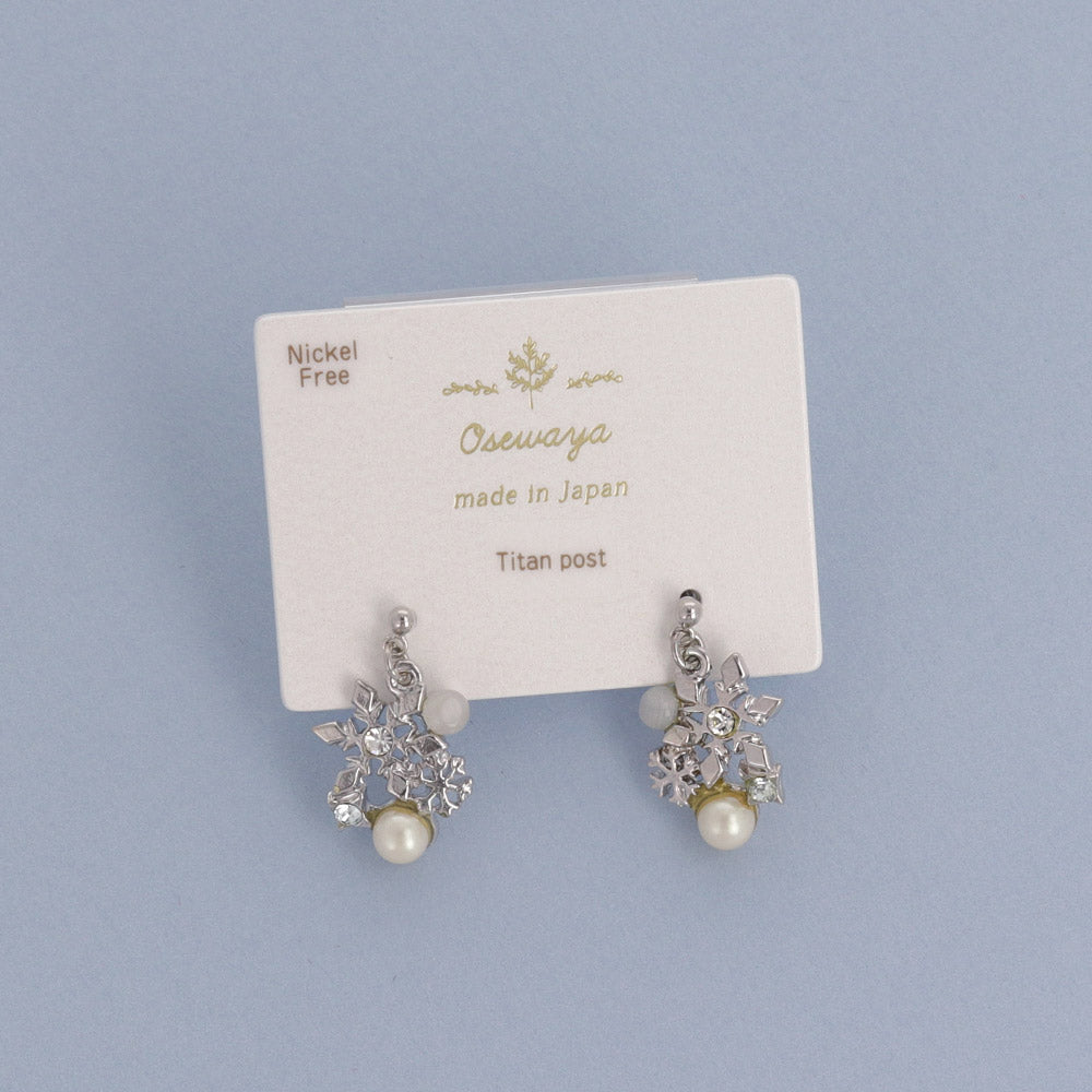 Snowflake Cluster Ornate Earrings