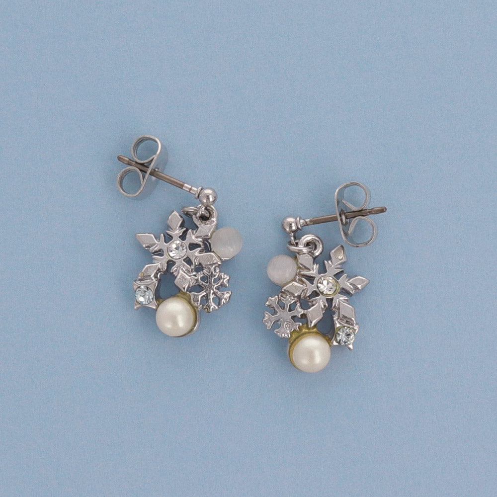 Snowflake Cluster Ornate Earrings