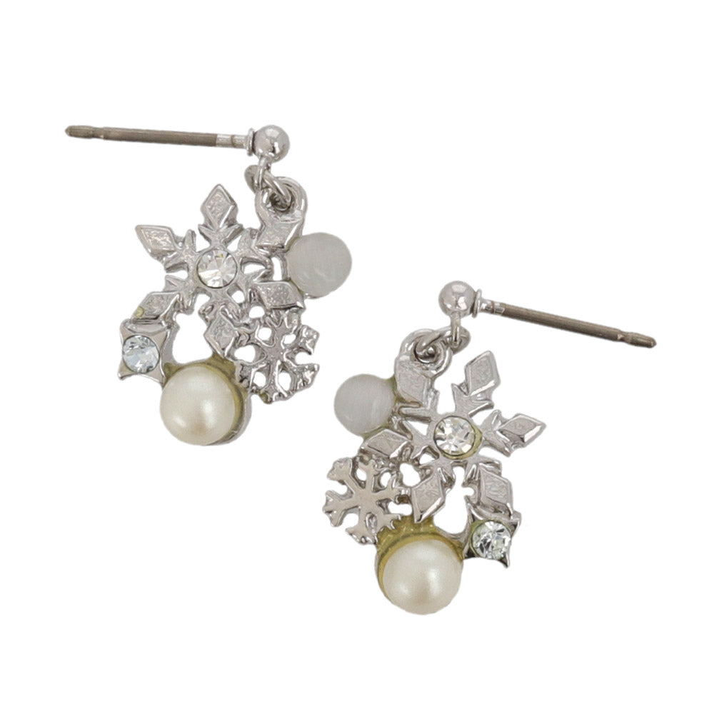 Snowflake Cluster Ornate Earrings