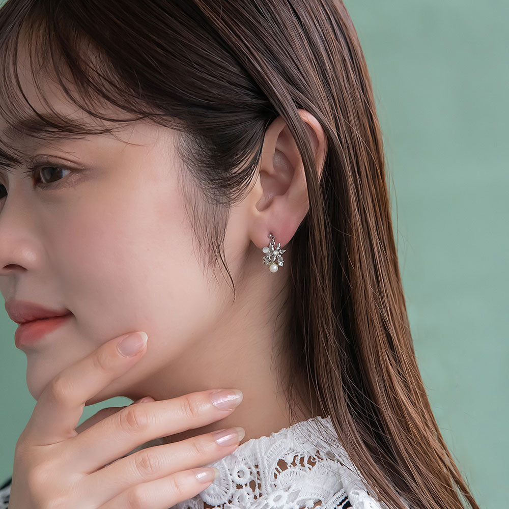 Snowflake Cluster Ornate Earrings