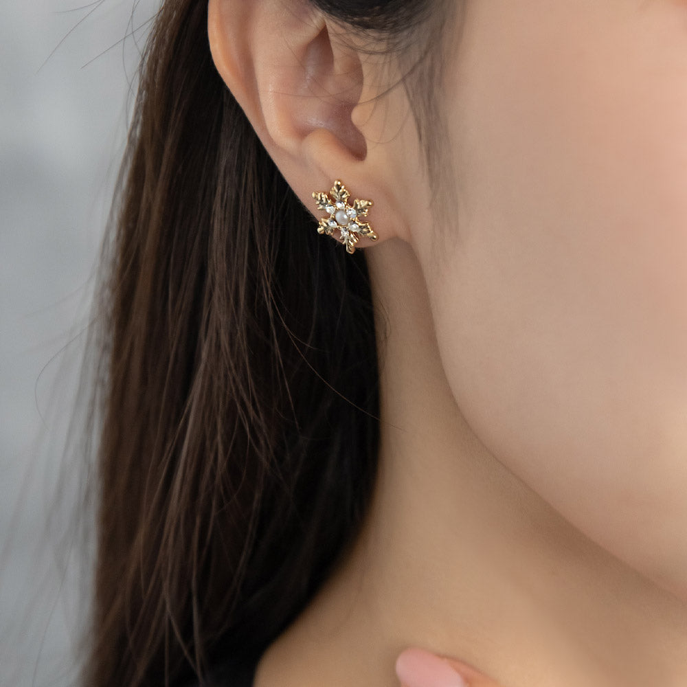 Snowflake Stud Earrings