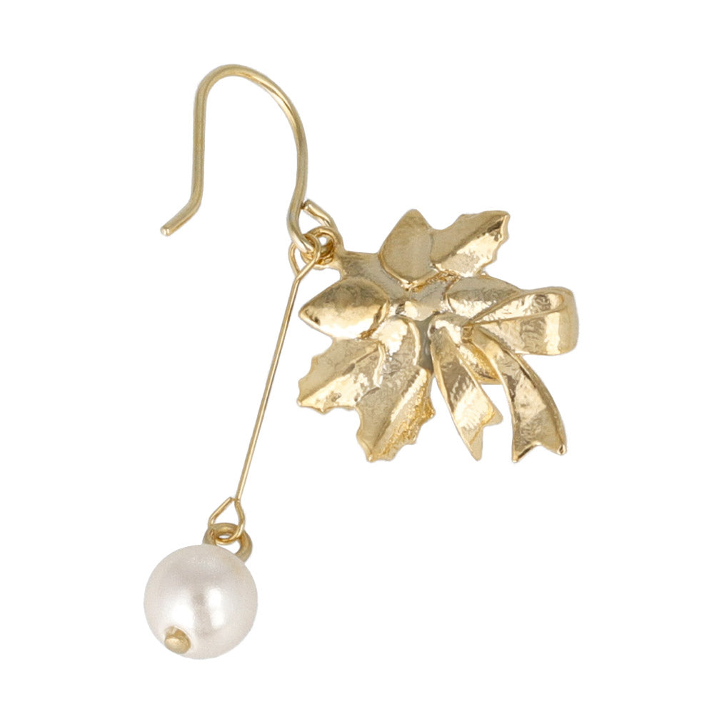 Poinsettia Ornament Drop Earrings