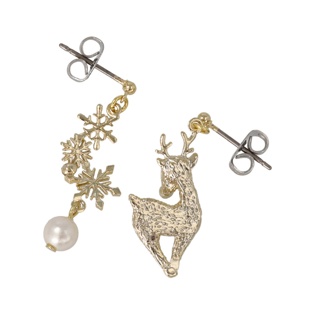 Snowflake and Reindeer Earrings