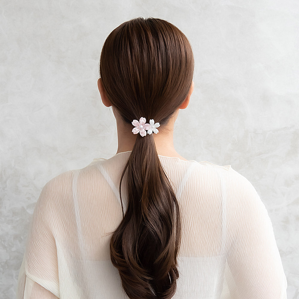 Double Sakura Ponytail Holder
