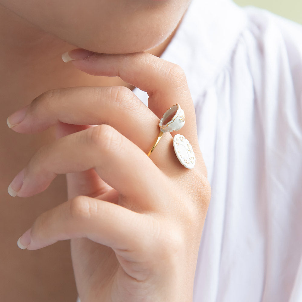 Teacup and Saucer Open Ring