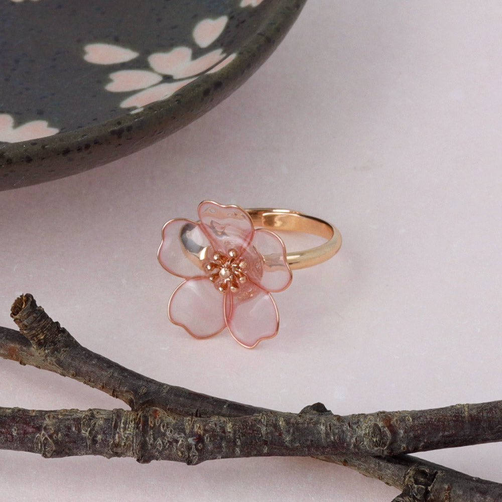 Translucent Sakura Cuff Ring