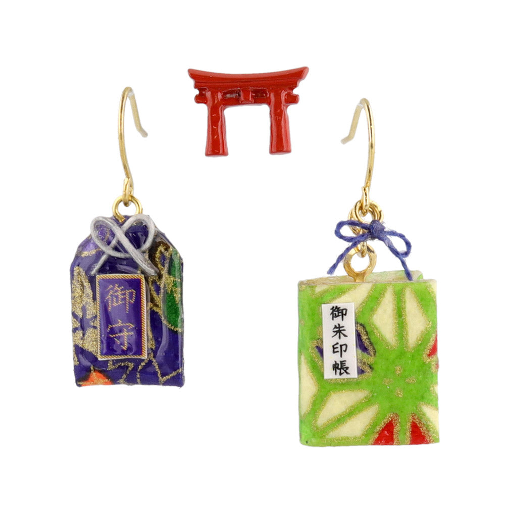 Japanese Good Luck Charm Earring Set