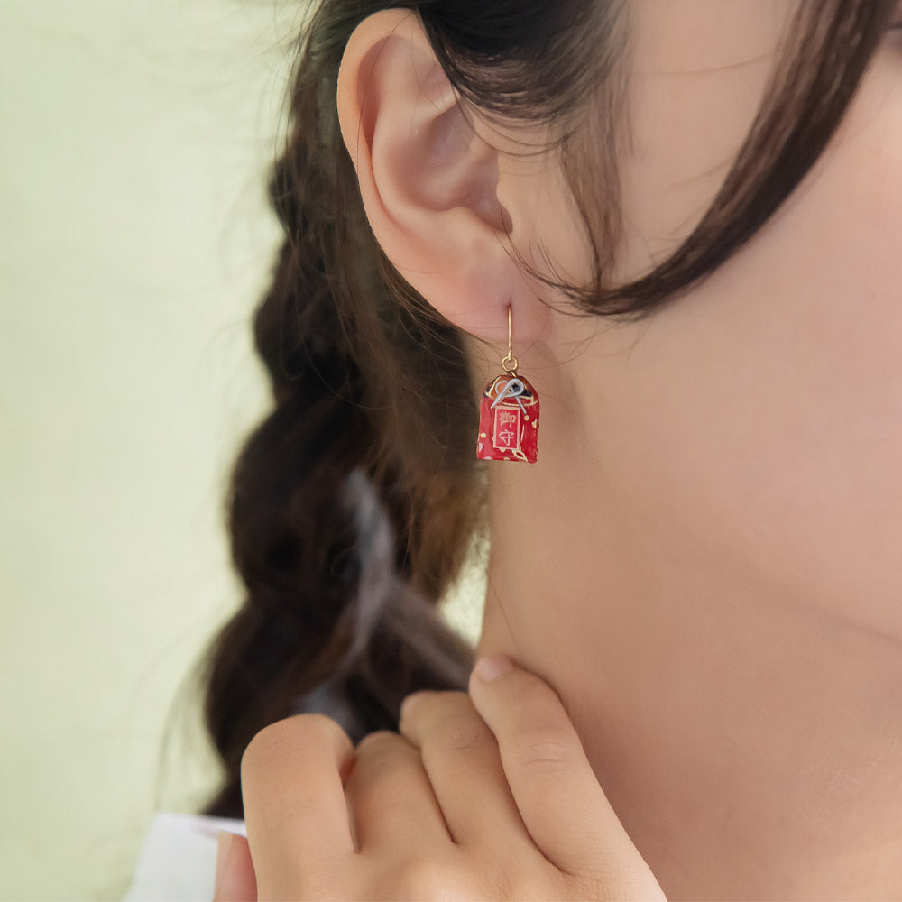 Japanese Good Luck Charm Earring Set