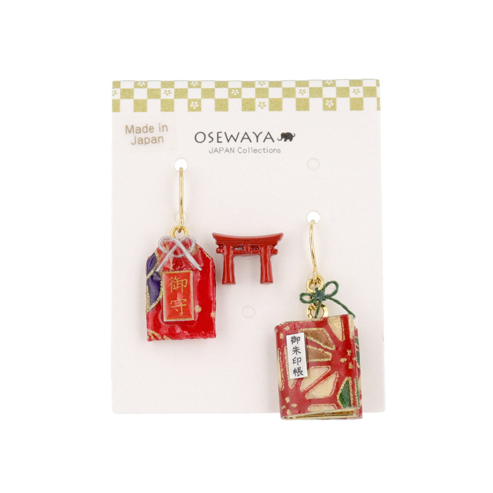 Japanese Good Luck Charm Earring Set