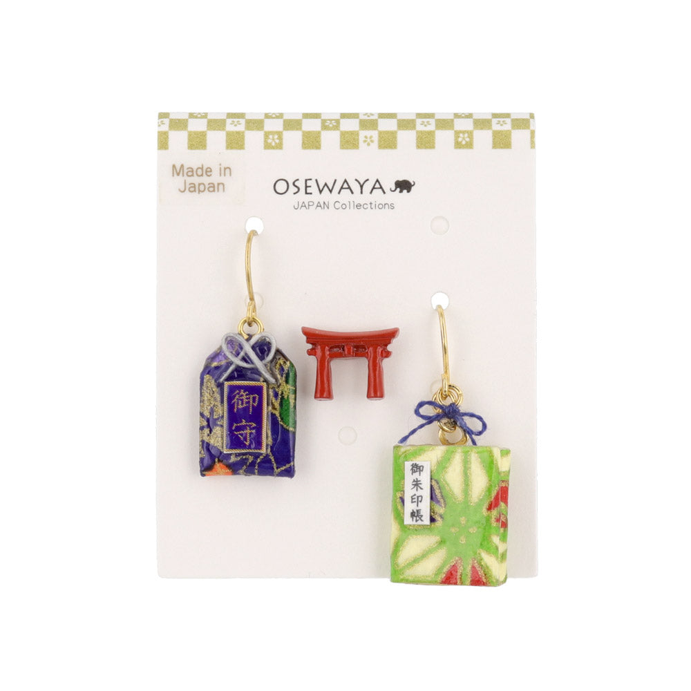 Japanese Good Luck Charm Earring Set