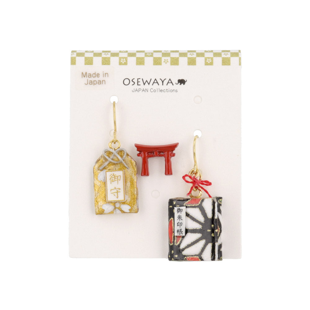 Japanese Good Luck Charm Earring Set