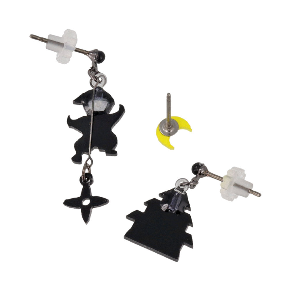 Black Ninja Earring Set