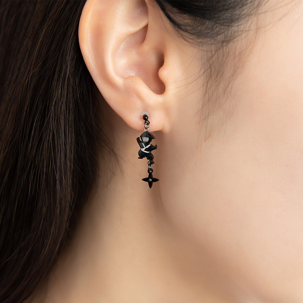 Black Ninja Earring Set
