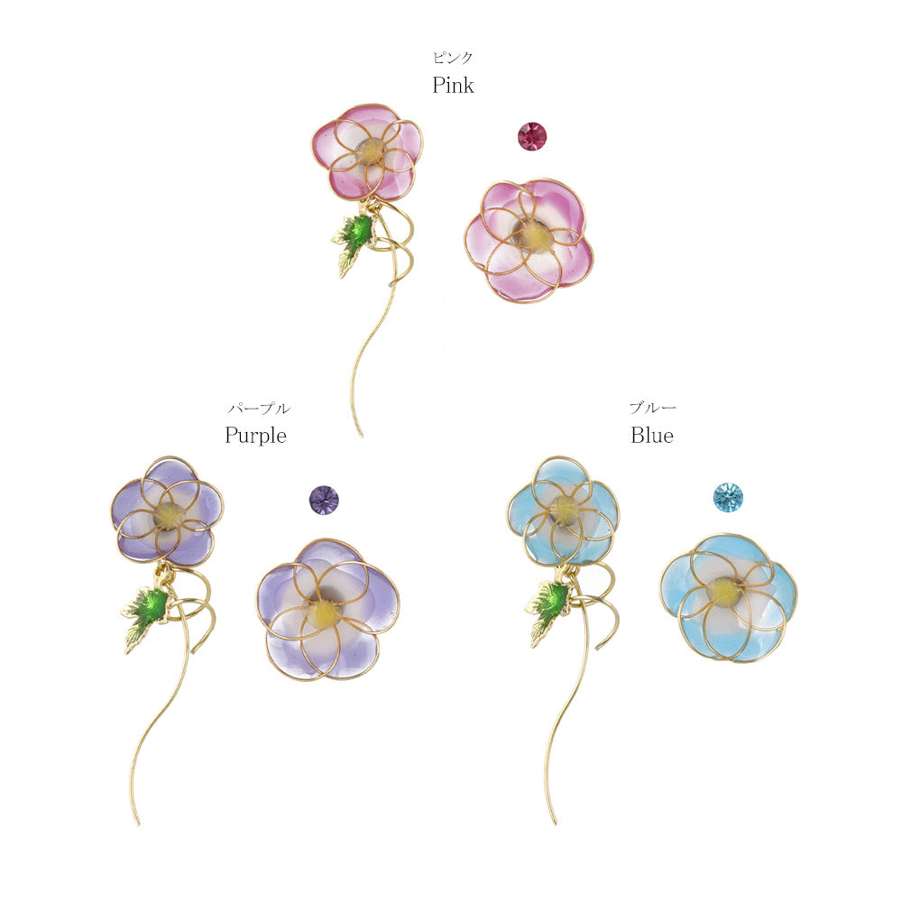 Asagao Flower Earring Set