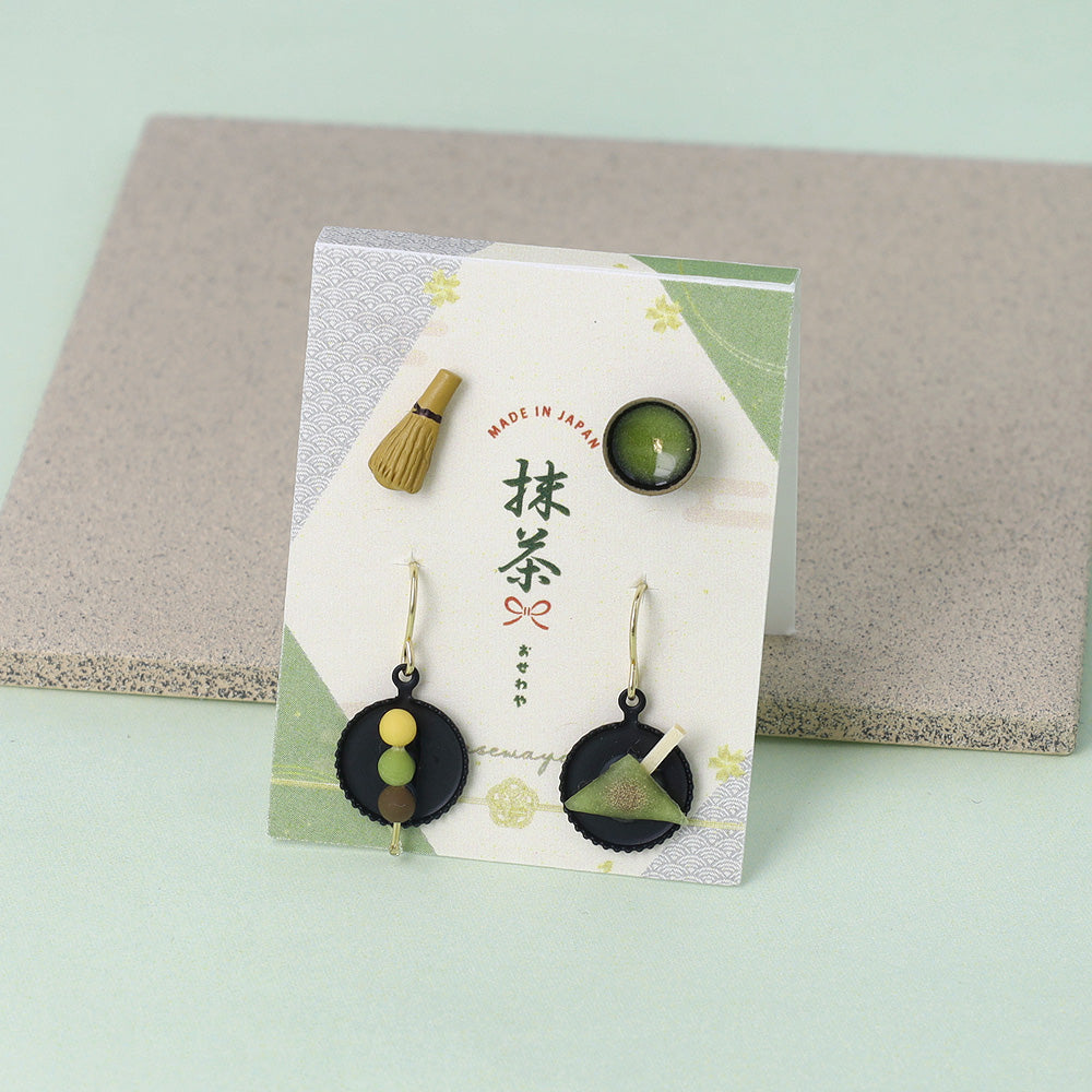 Matcha Ceremony Earring Set - osewaya