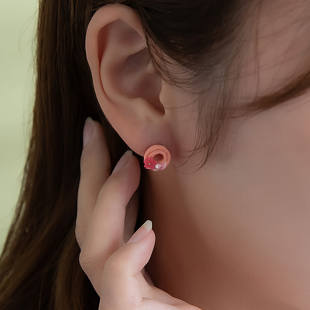 Sakura Donut Stud Set