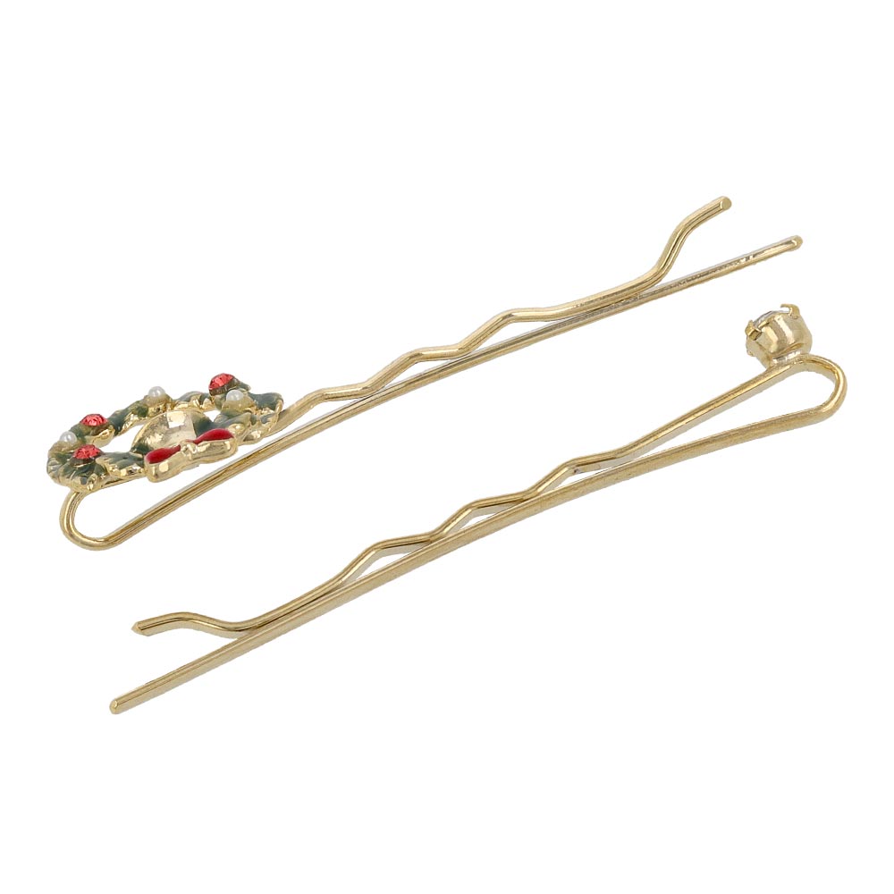 Festive Wreath Hairpin Set