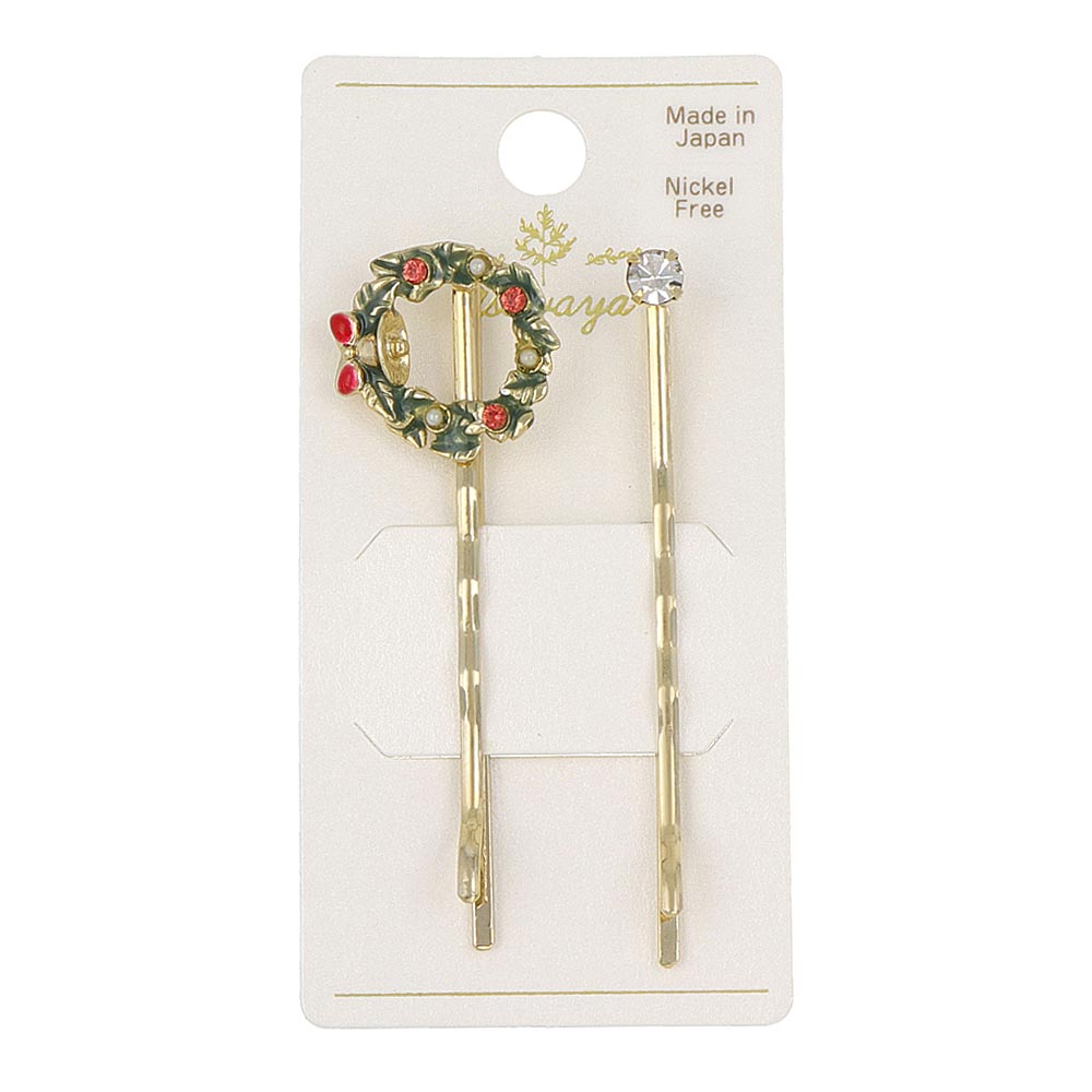 Festive Wreath Hairpin Set