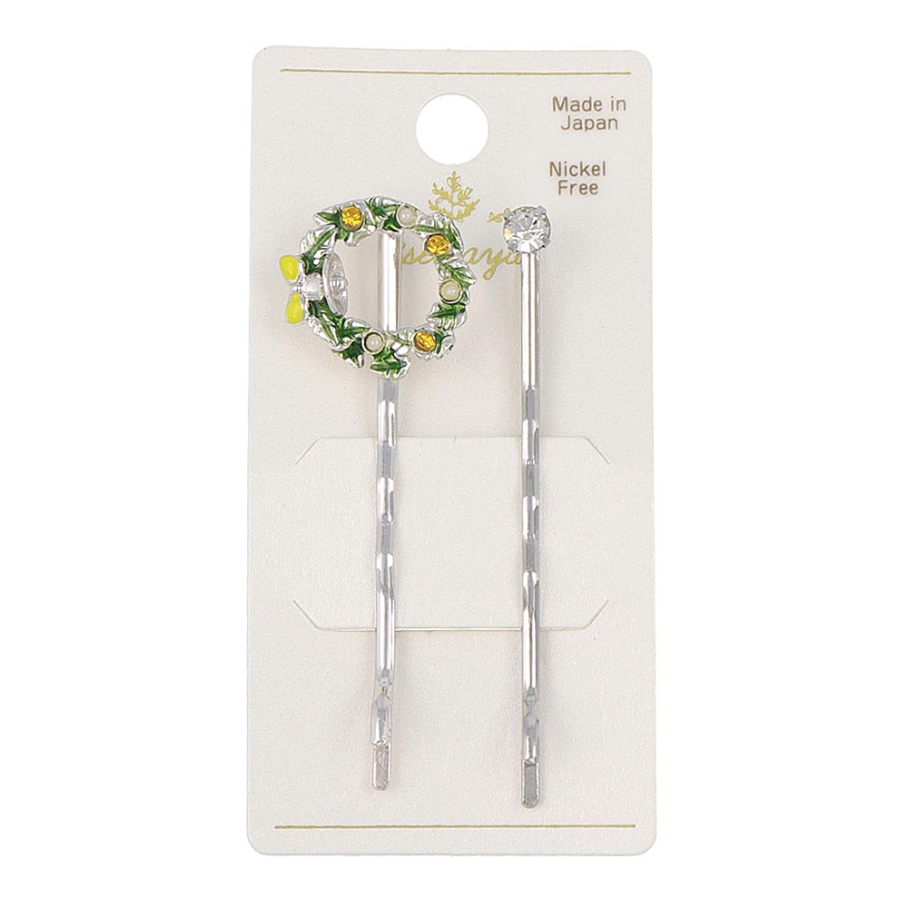 Festive Wreath Hairpin Set