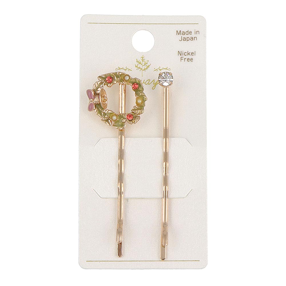 Festive Wreath Hairpin Set