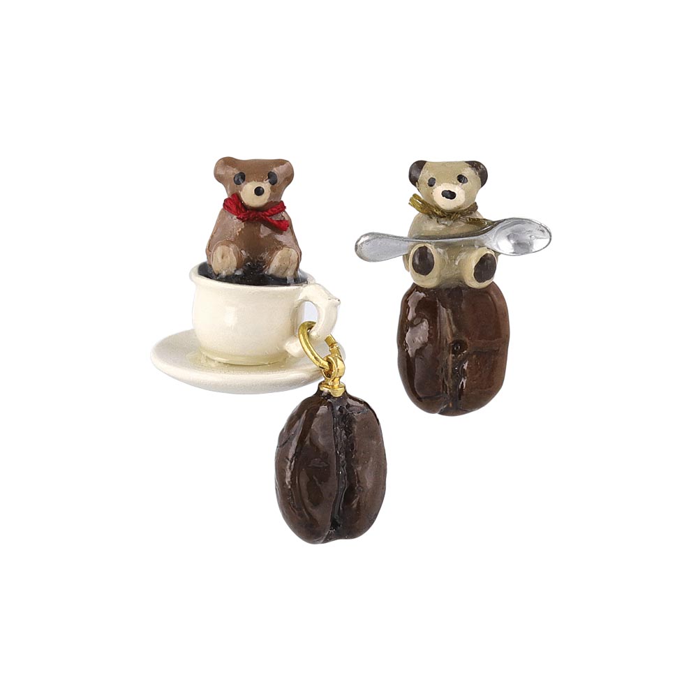 Little Bear and Coffee Earrings - Osewaya