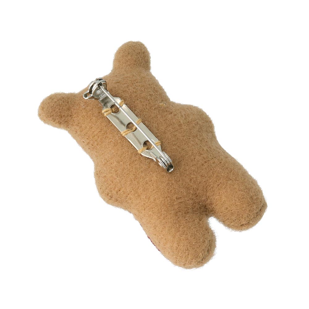 Little Bear and Bread Padded Brooch