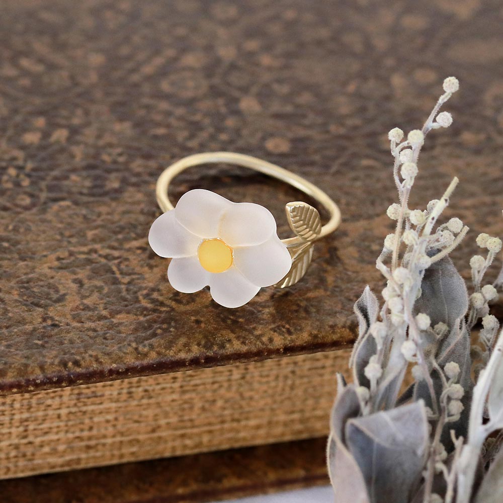 Fleeting Flower Cuff Ring - osewaya
