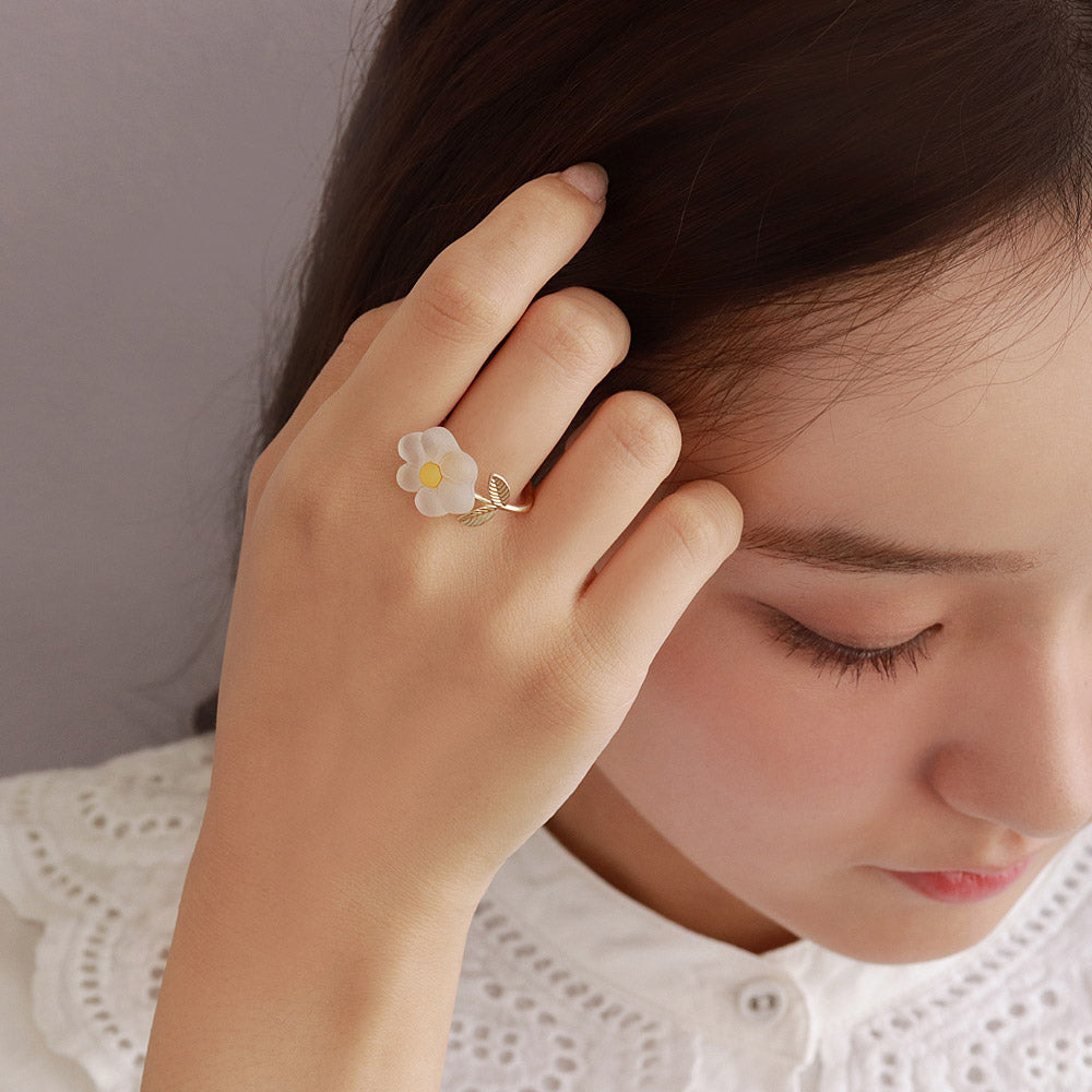 Fleeting Flower Cuff Ring