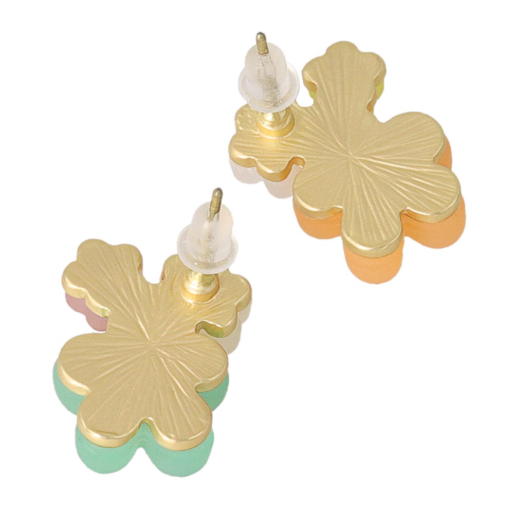 Vibrant Triple Flower Earrings