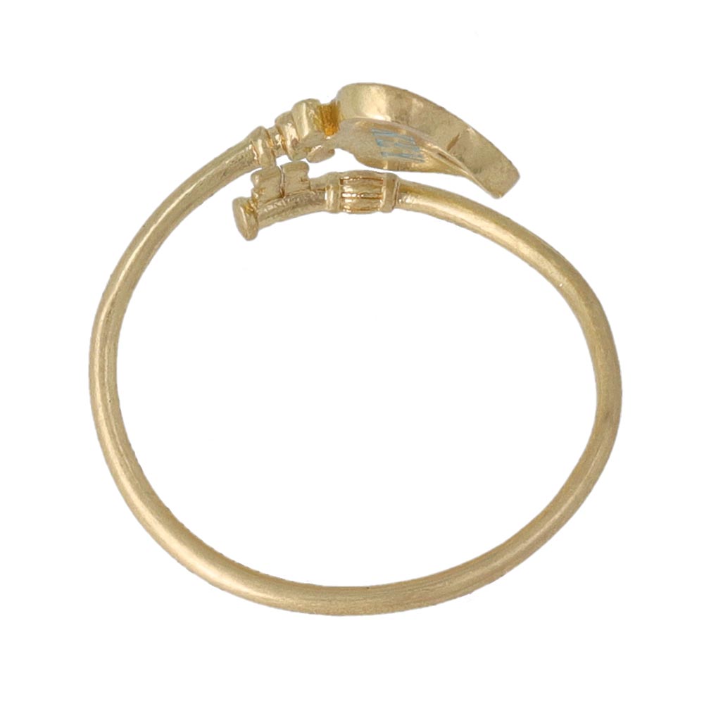 Gold Tone Chest Key Cuff Ring