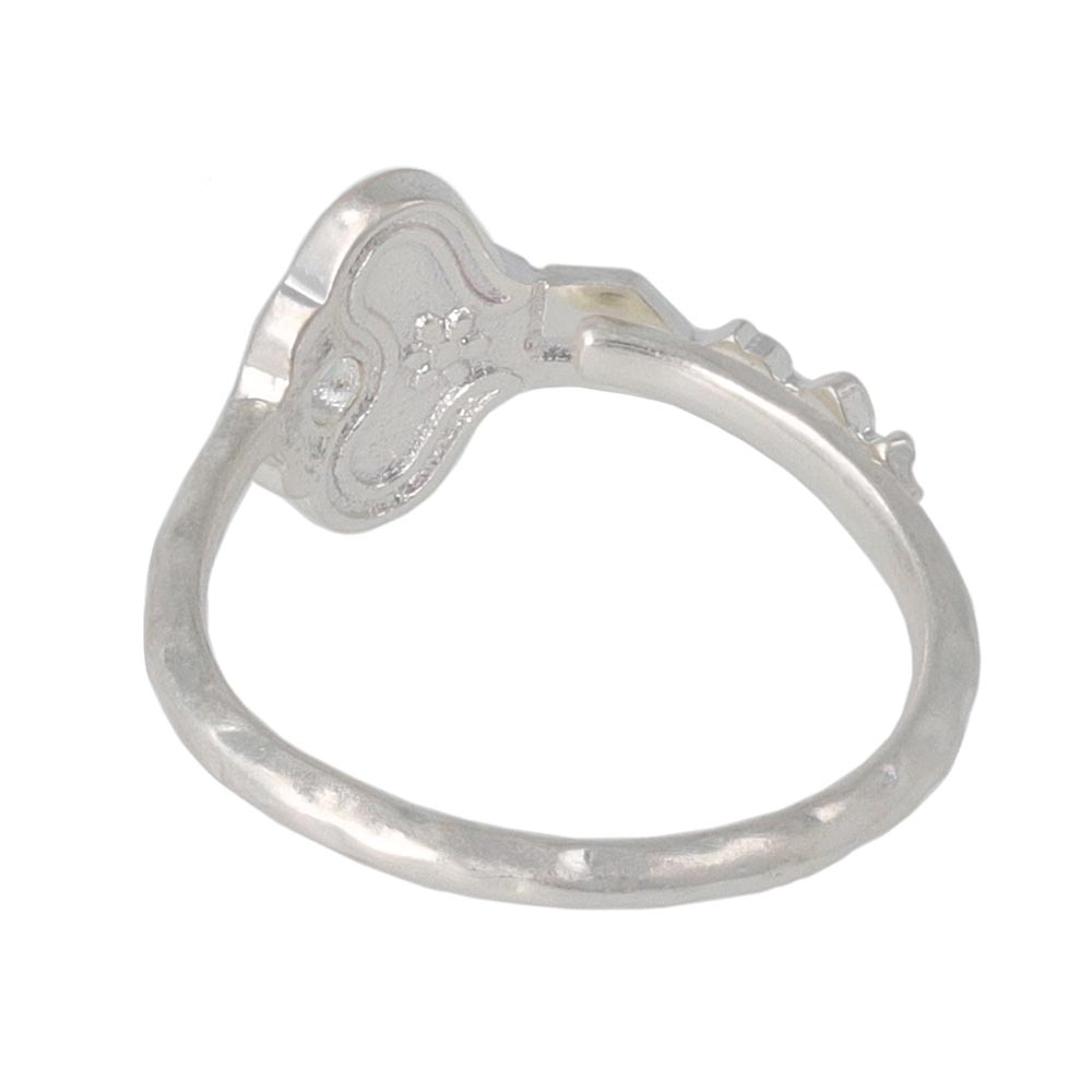 Silver Tone Room Key Cuff Ring