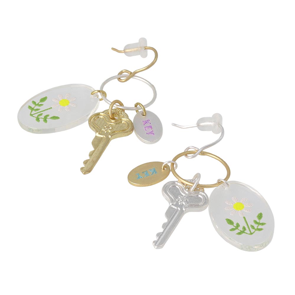 Key Ring Drop Earrings