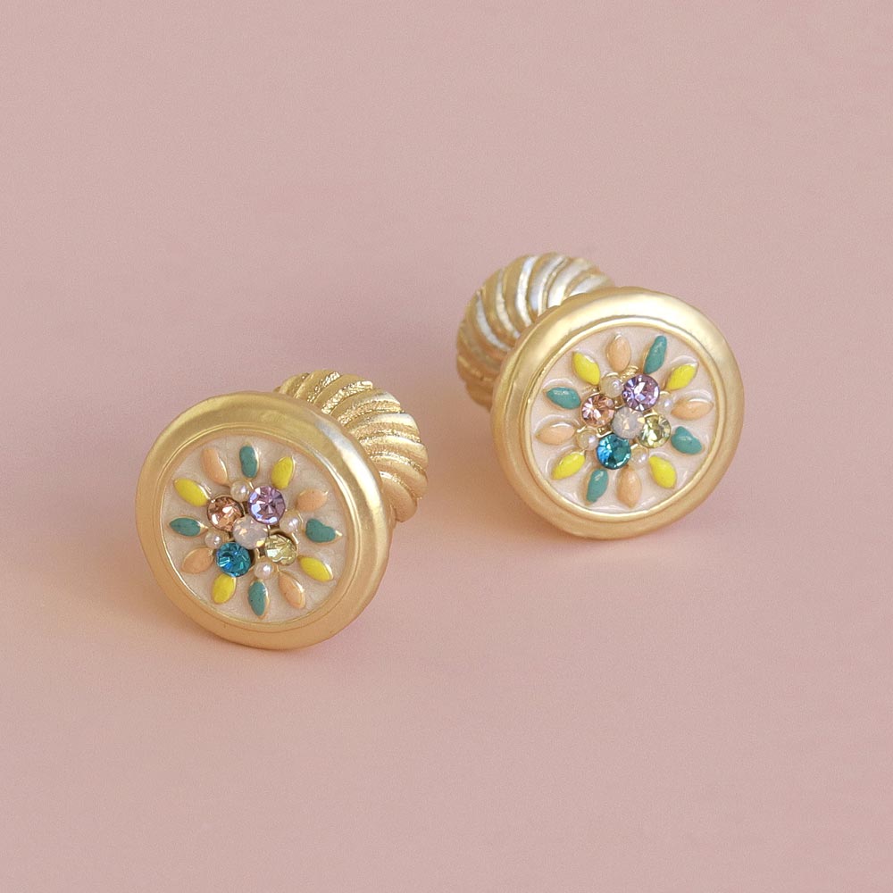 Dressor Knob Stud Earrings