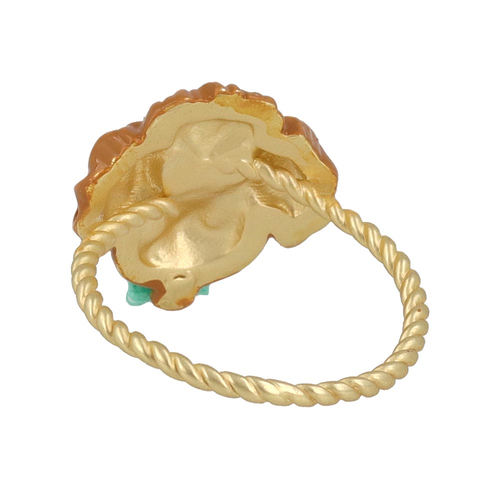 Brown Toy Poodle Cookie Cuff Ring