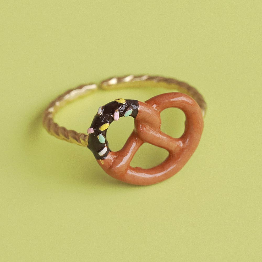 Dipped Pretzel Cuff Ring