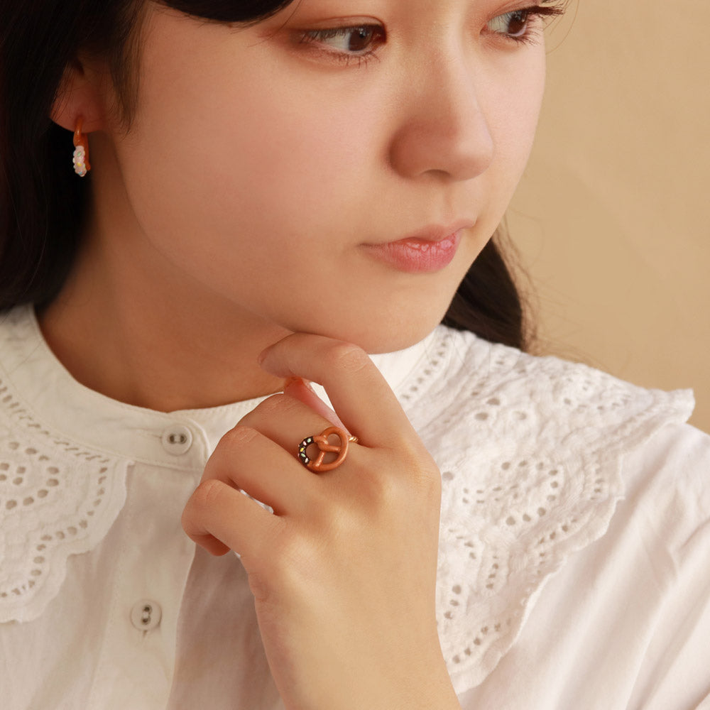 Dipped Pretzel Cuff Ring