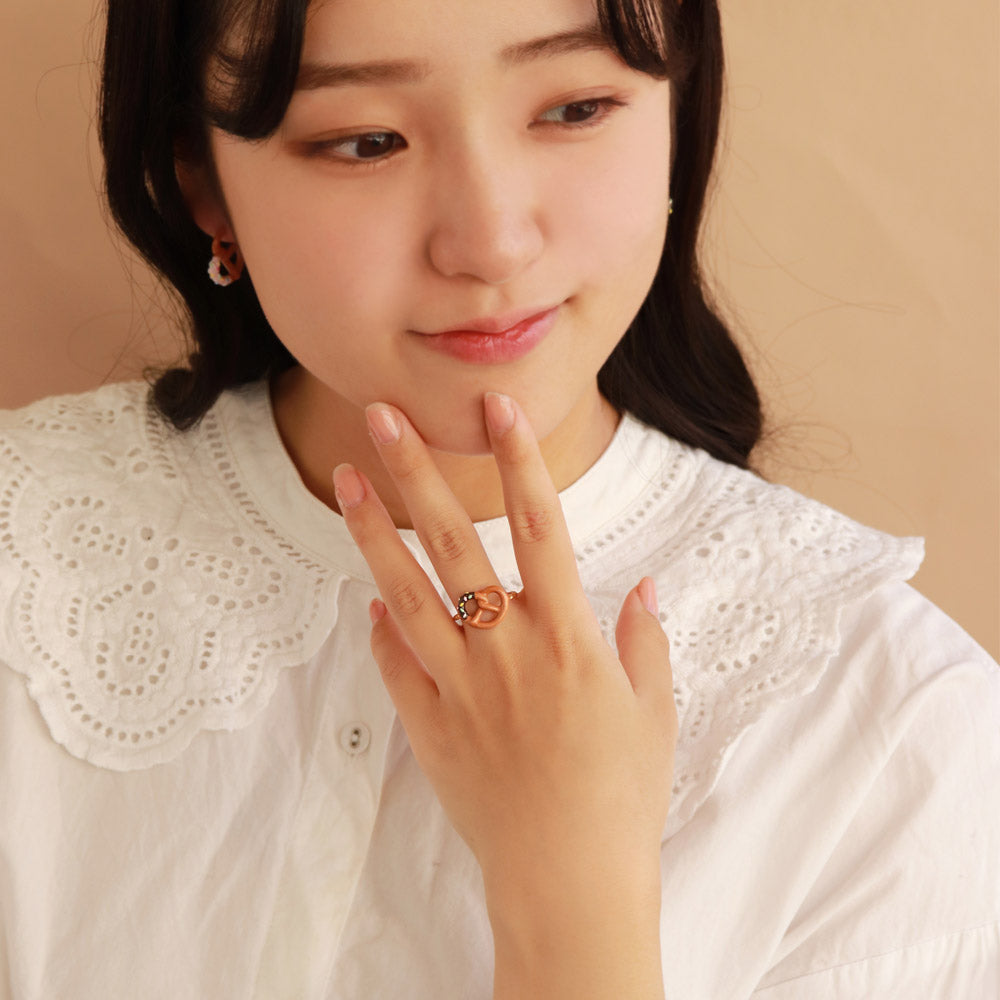 Dipped Pretzel Cuff Ring