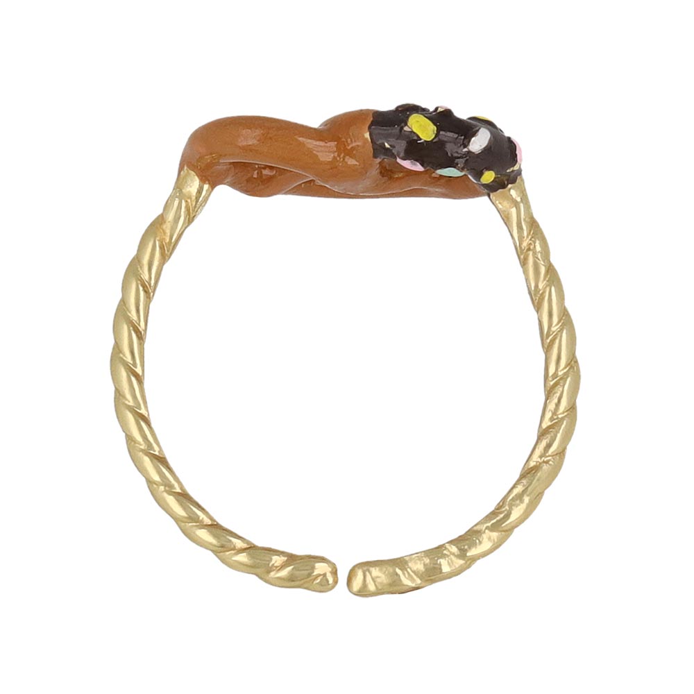Dipped Pretzel Cuff Ring