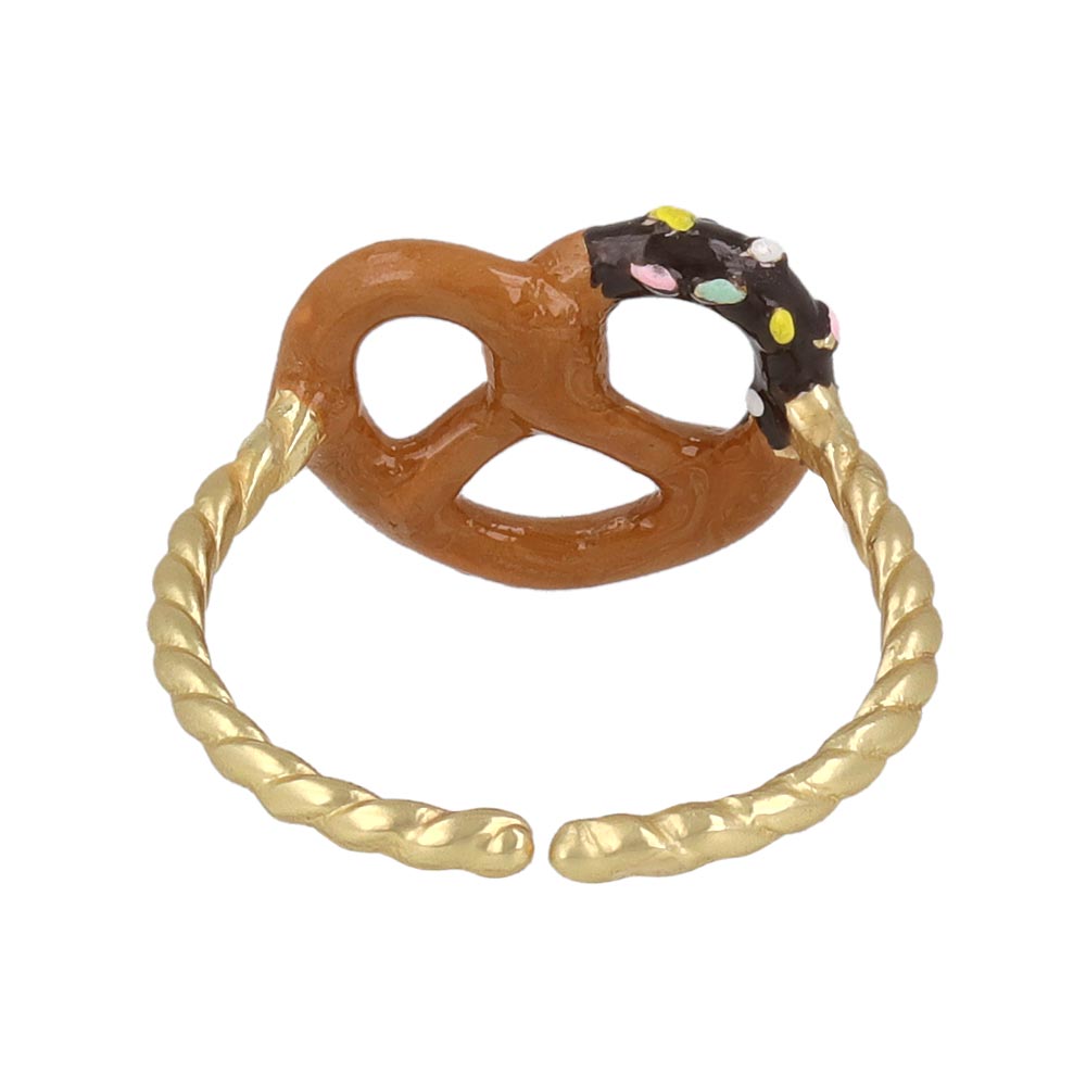 Dipped Pretzel Cuff Ring