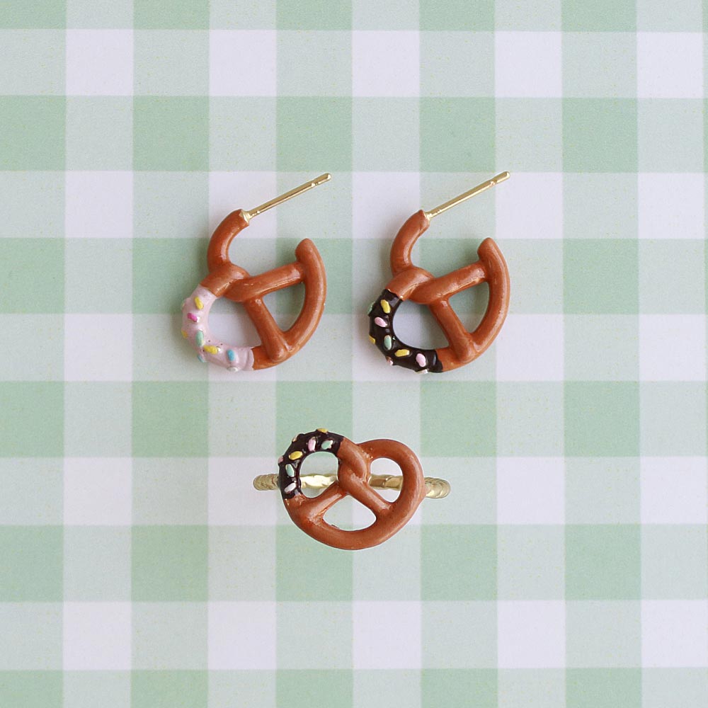 Dipped Pretzel Cuff Ring