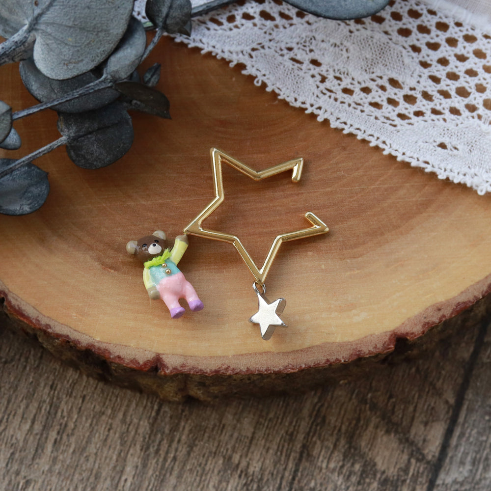 Little Bear and Star Ear Cuff