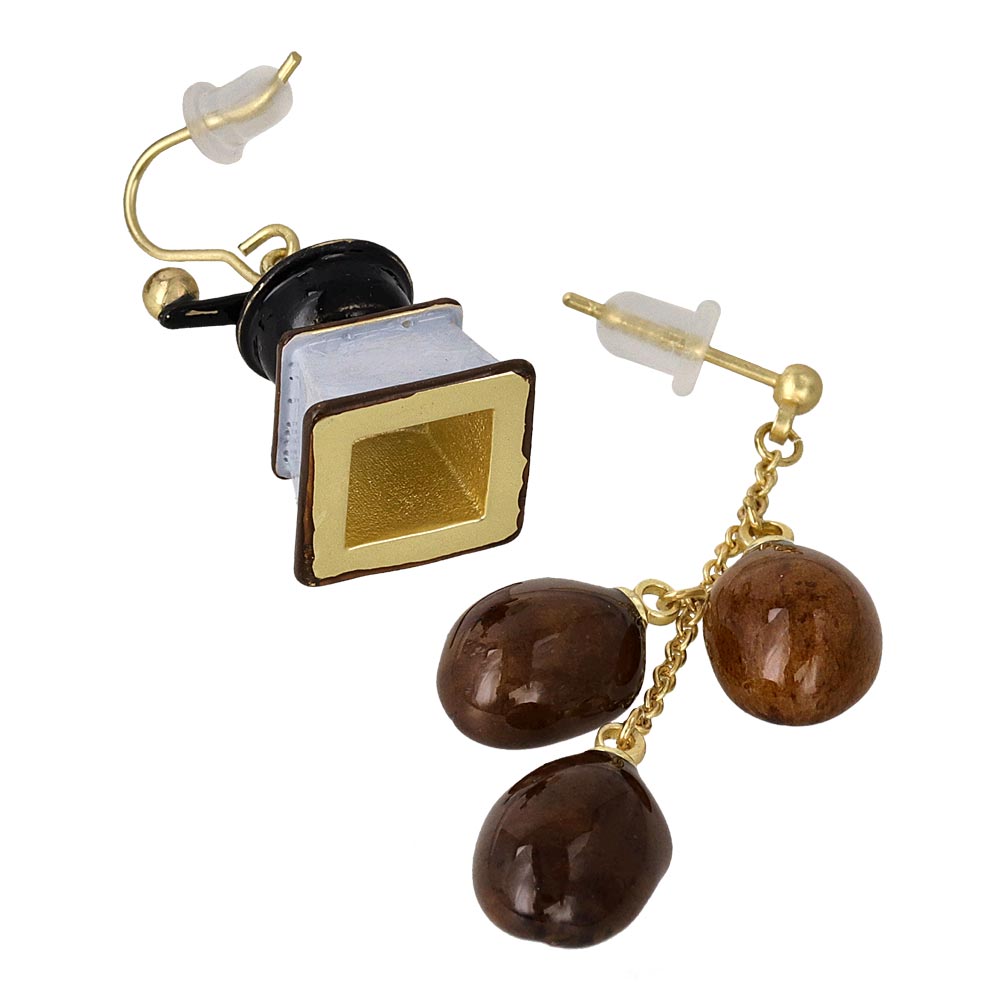 Coffee Grinder Mismatched Earrings