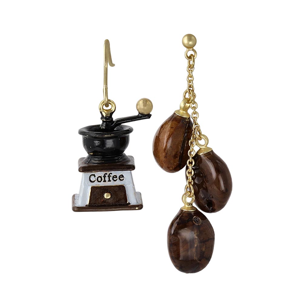 Coffee Grinder Mismatched Earrings